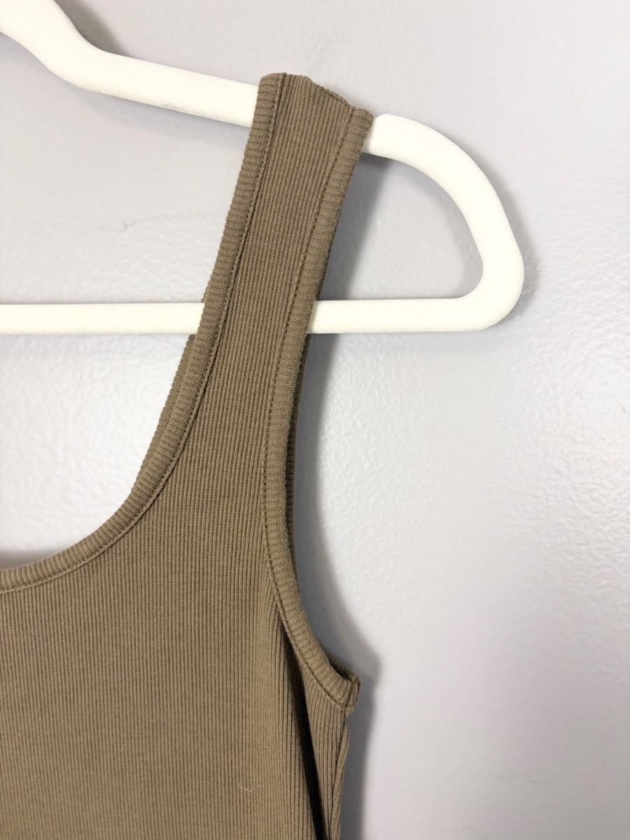 M - Thyme Olive Maxi Tank Dress