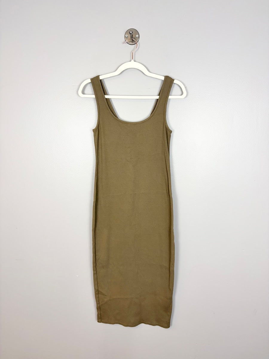 M - Thyme Olive Maxi Tank Dress