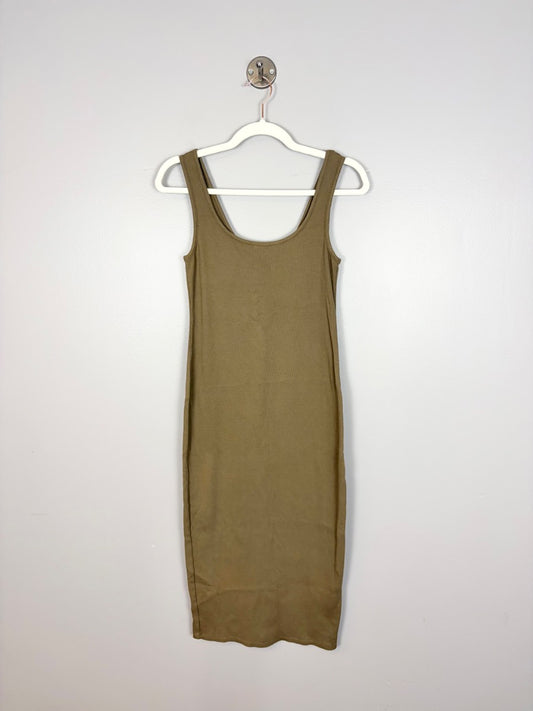 M - Thyme Olive Maxi Tank Dress
