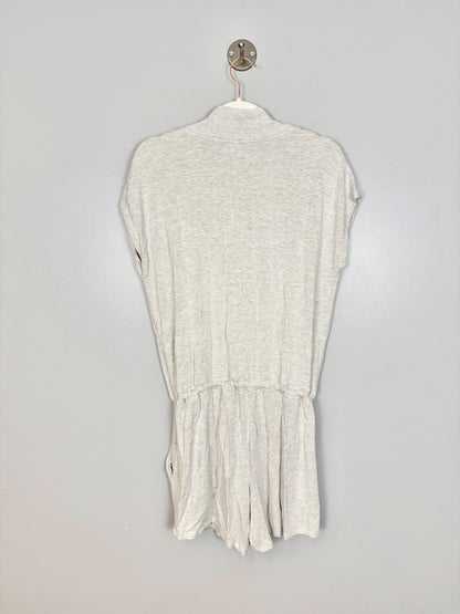 L - Thyme Oatmeal Jersey Drawstring Romper