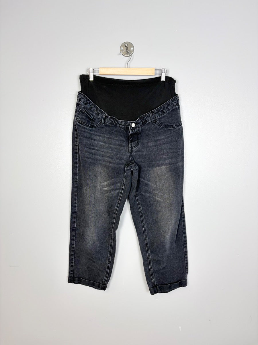 L - Shein Dark Wash Boyfriend Jeans