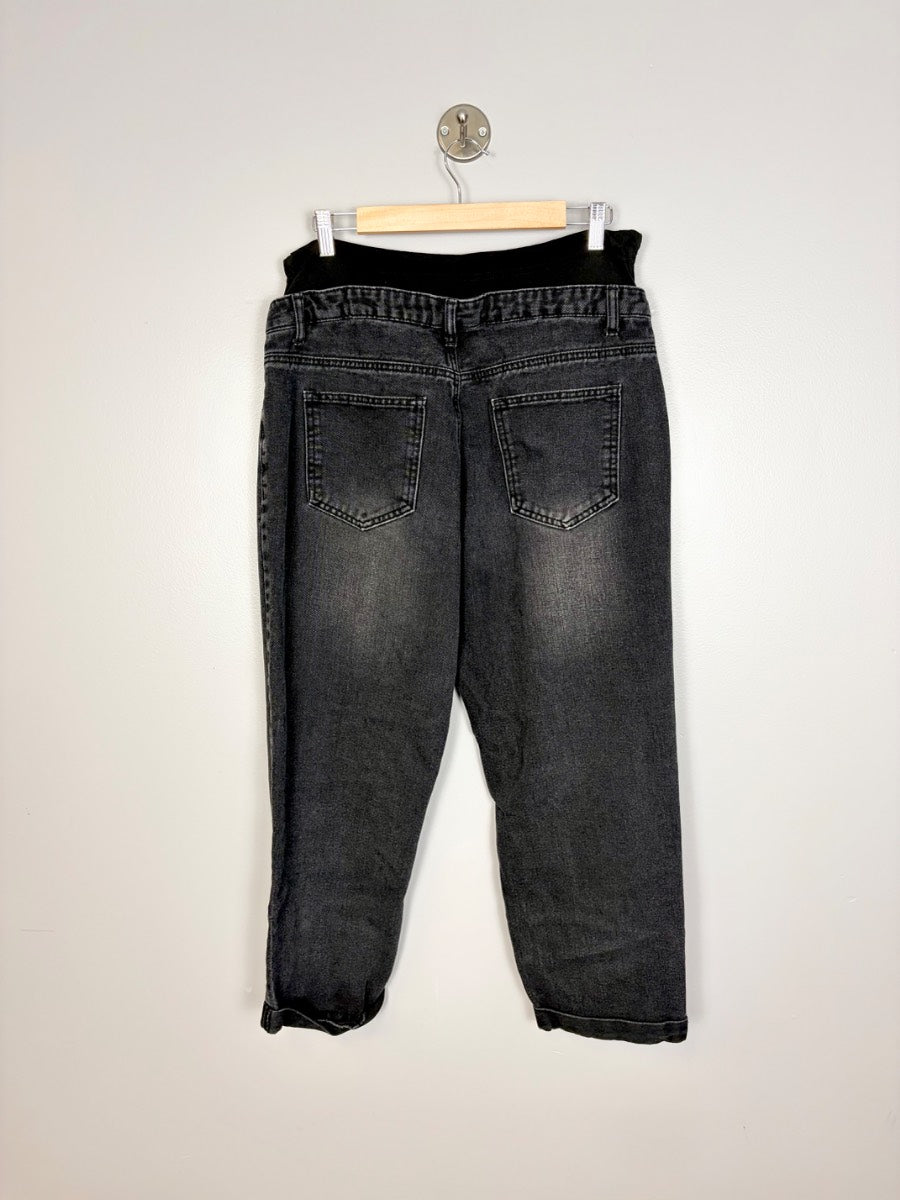 L - Shein Dark Wash Boyfriend Jeans