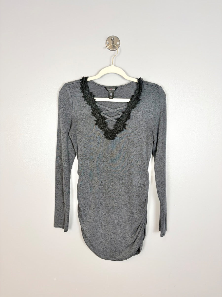 S - Stork & Babe Lace Criss Cross Maternity Top