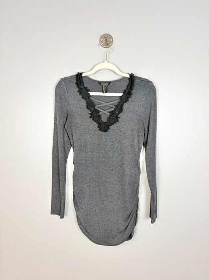 S - Stork & Babe Lace Criss Cross Maternity Top