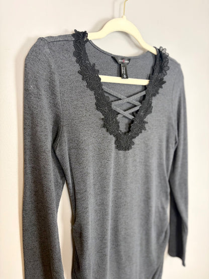 S - Stork & Babe Lace Criss Cross Maternity Top