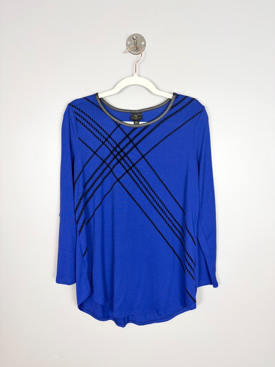 XL - Worthington Blue Geometric Top