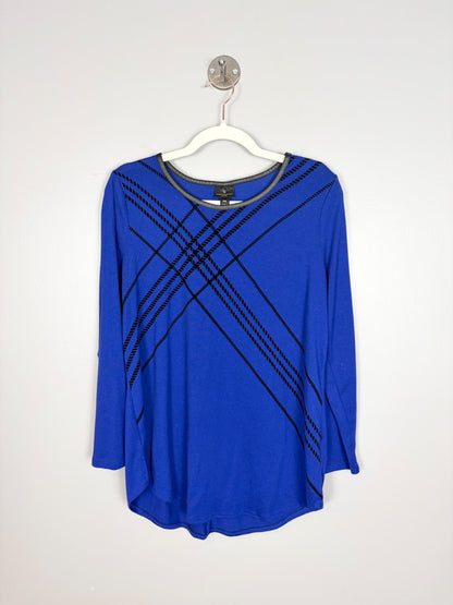 XL - Worthington Blue Geometric Top