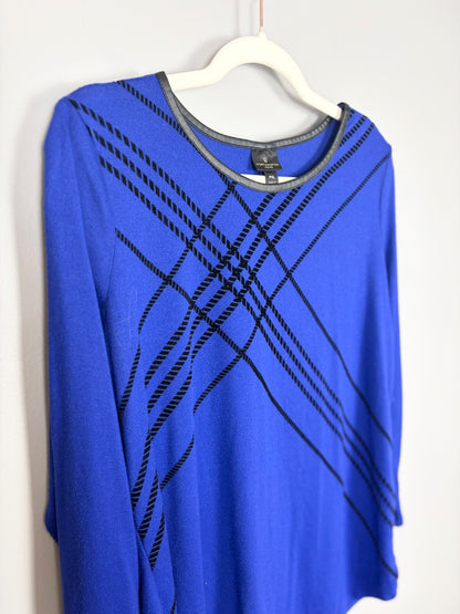 XL - Worthington Blue Geometric Top