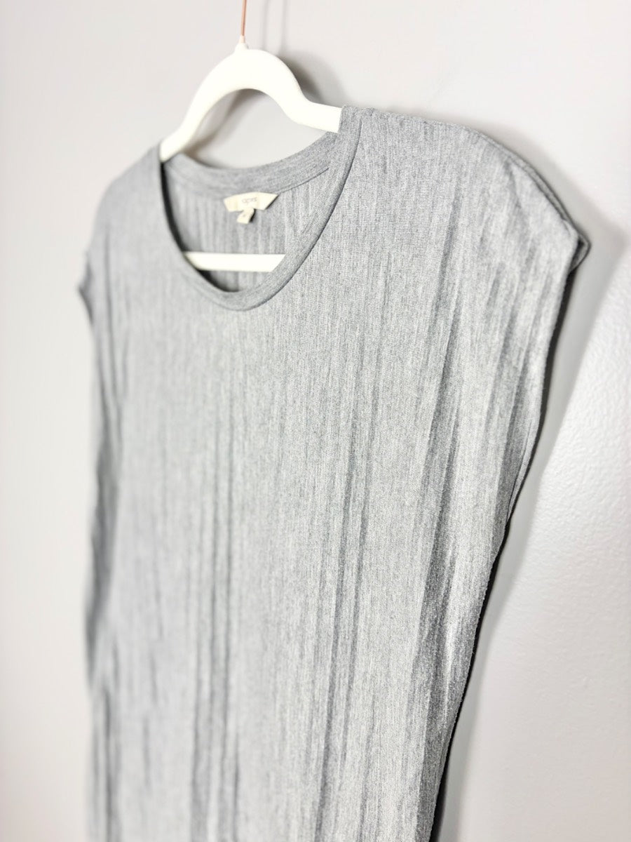 M - Noppies Grey Crinkle Cap Sleeve Tank