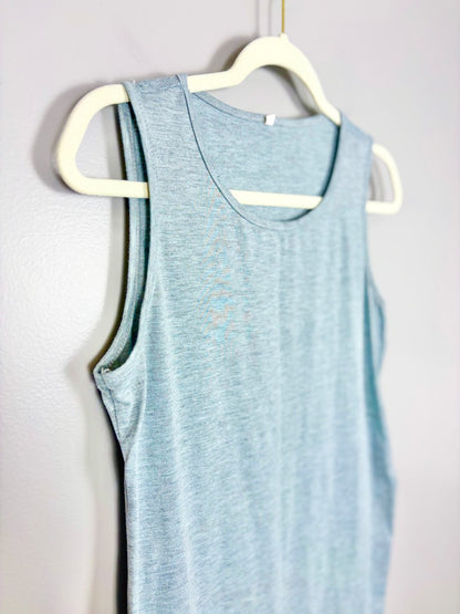 M - Grey Sky Sleeveless Tank Dress