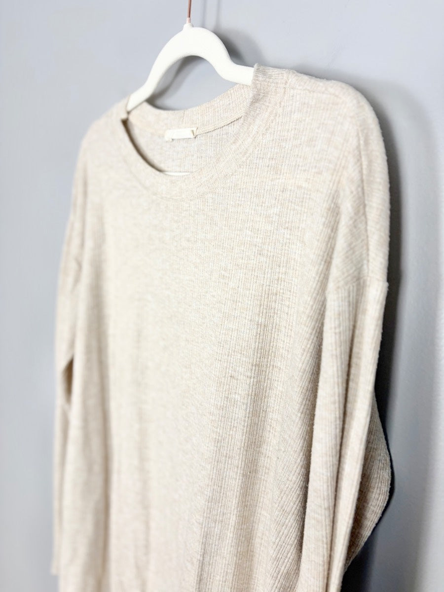 L - First Love Oatmeal Light Sweater