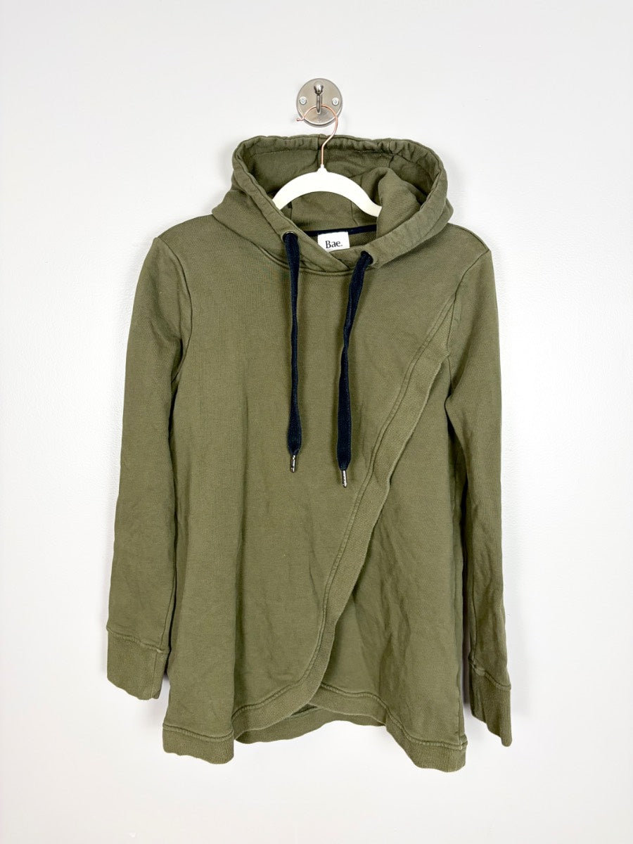 M - Bae Olive Wrap Nursing Hoodie