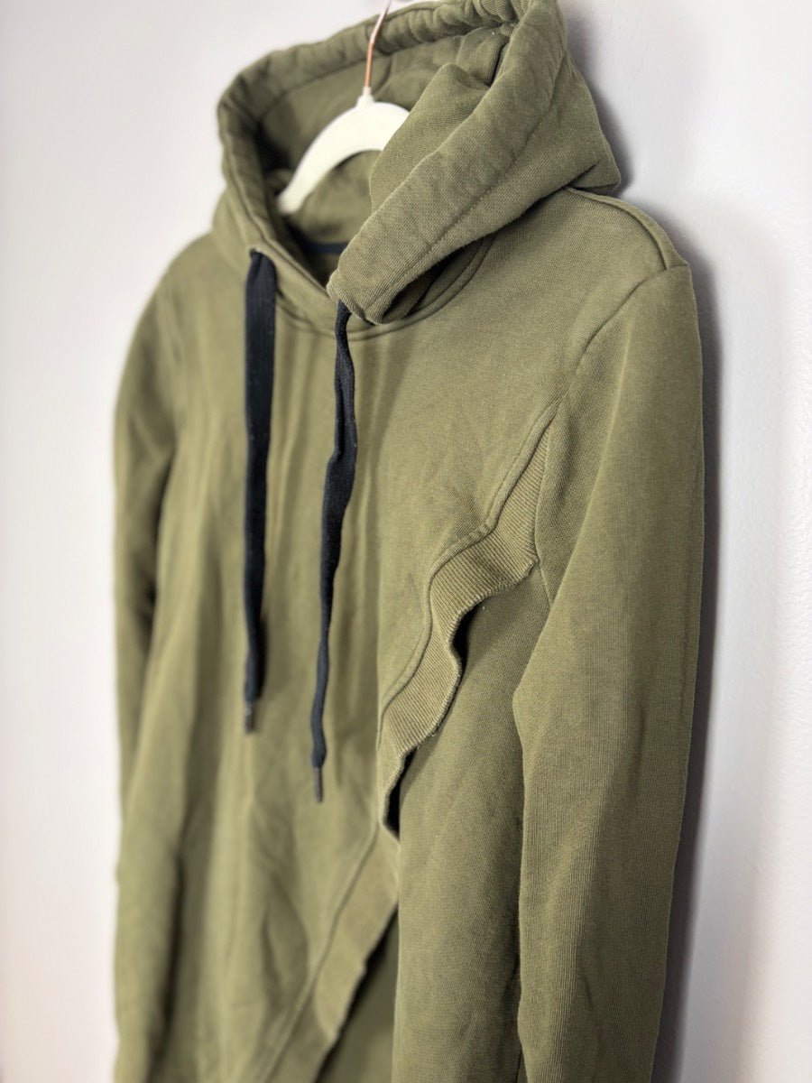 M - Bae Olive Wrap Nursing Hoodie