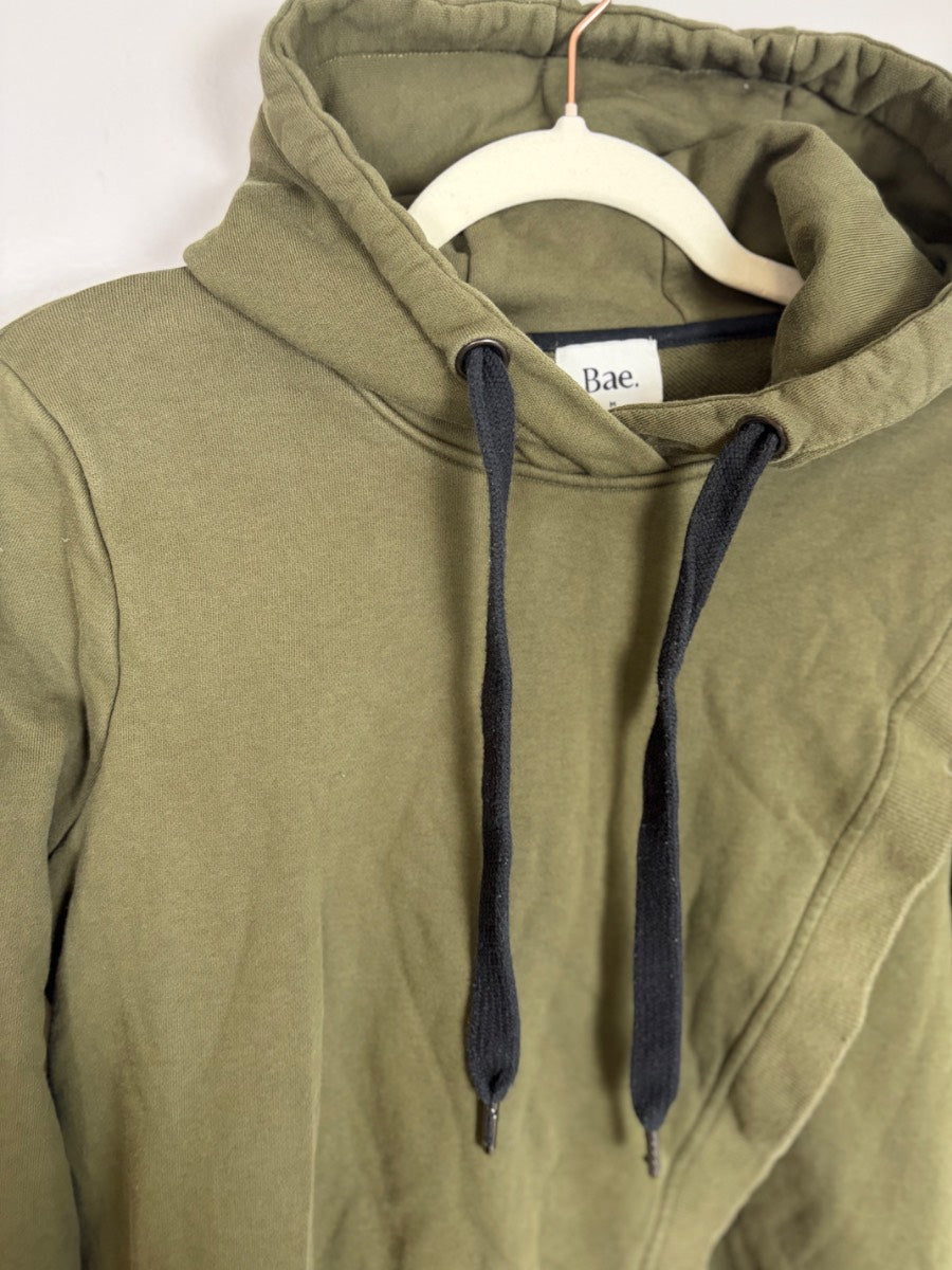 M - Bae Olive Wrap Nursing Hoodie