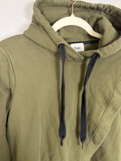 M - Bae Olive Wrap Nursing Hoodie