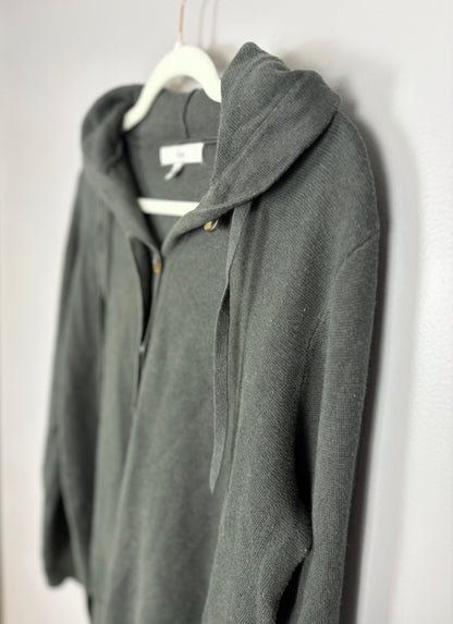 L - Ripe Sage Hooded Knit Nursing Sweater