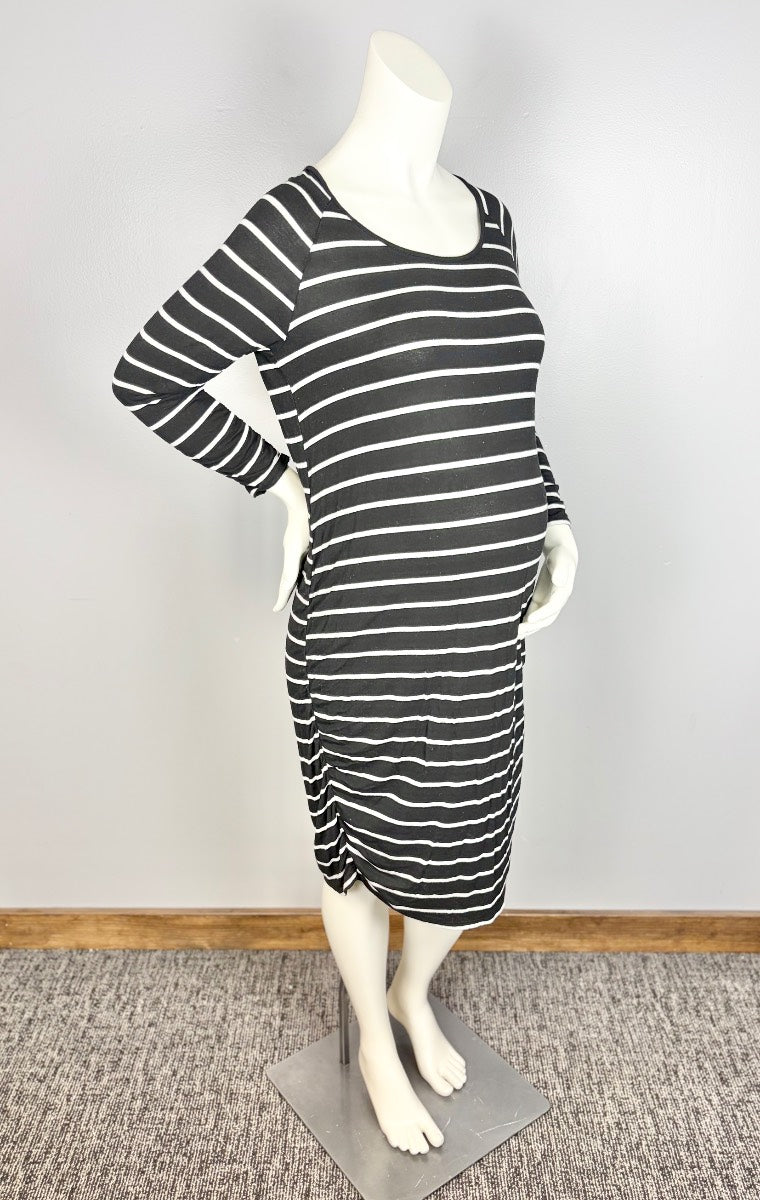 L - George Striped Bodycon Dress