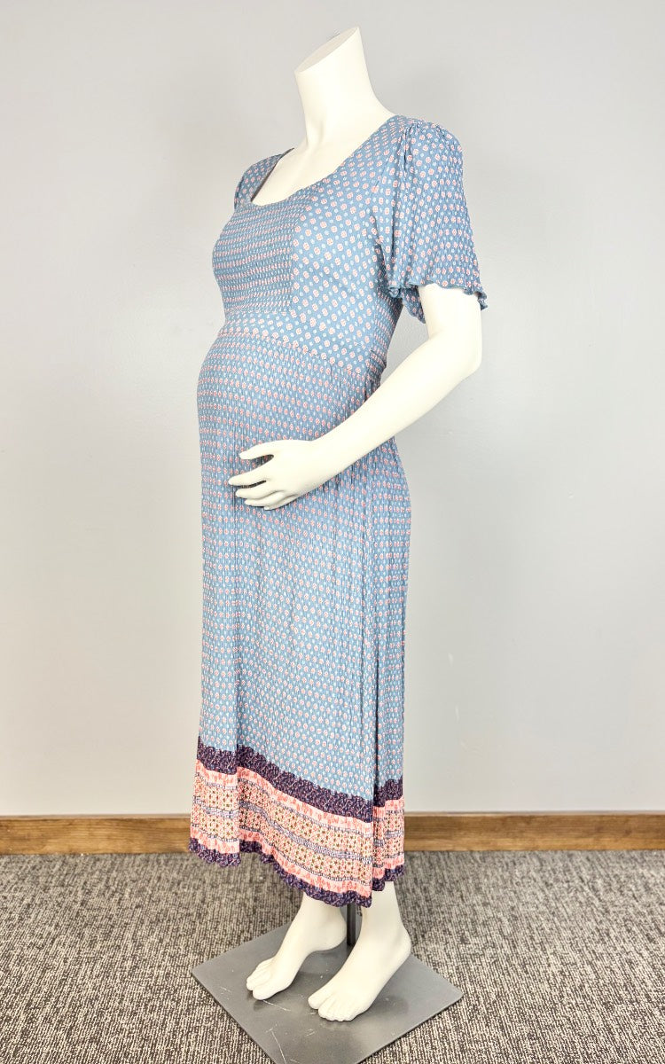 L - Patrons of Peace Boho Floral Maxi Dress