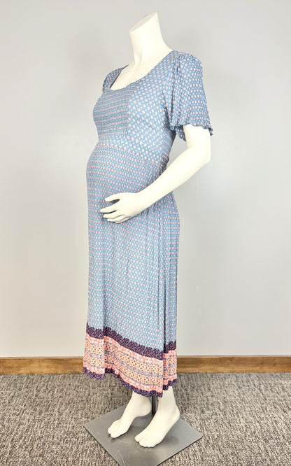 L - Patrons of Peace Boho Floral Maxi Dress