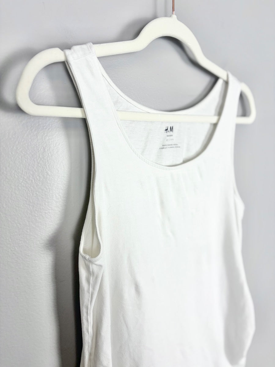 L - H & M White Tank Top