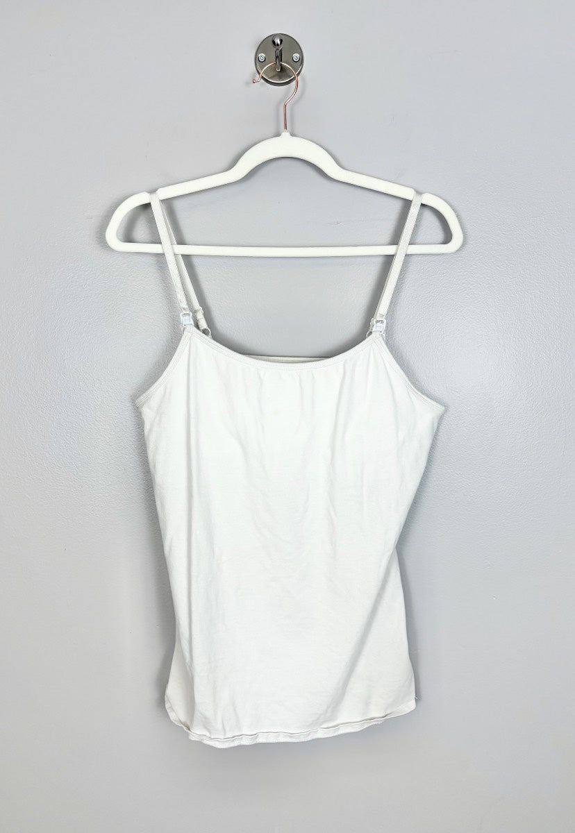 L - Thyme White Nursing Cami Tank