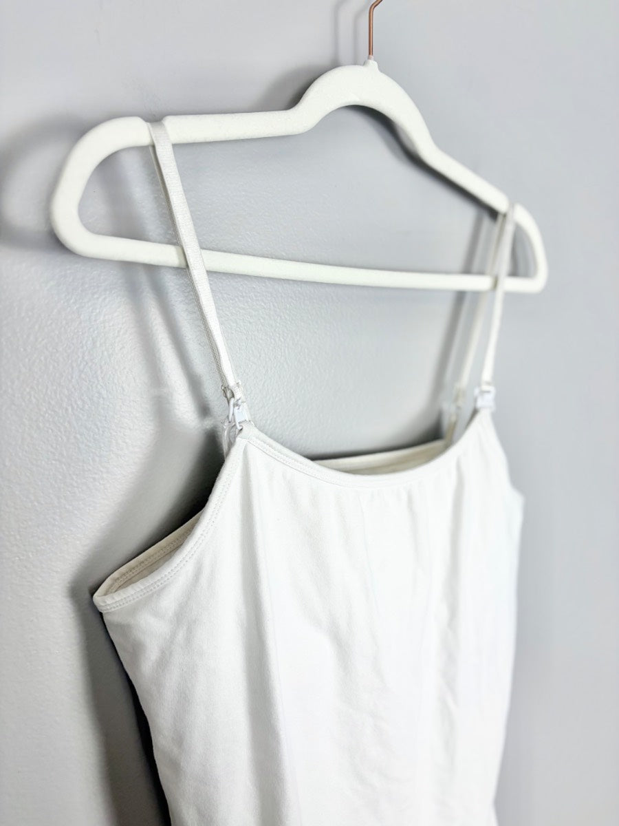 L - Thyme White Nursing Cami Tank