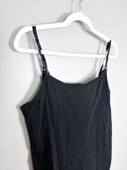 L - Thyme Black Nursing Cami Tank