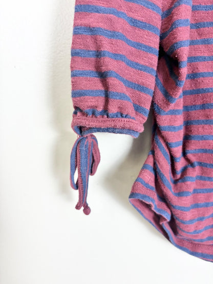 M - Old Navy Burgundy Striped Long Sleeve Top