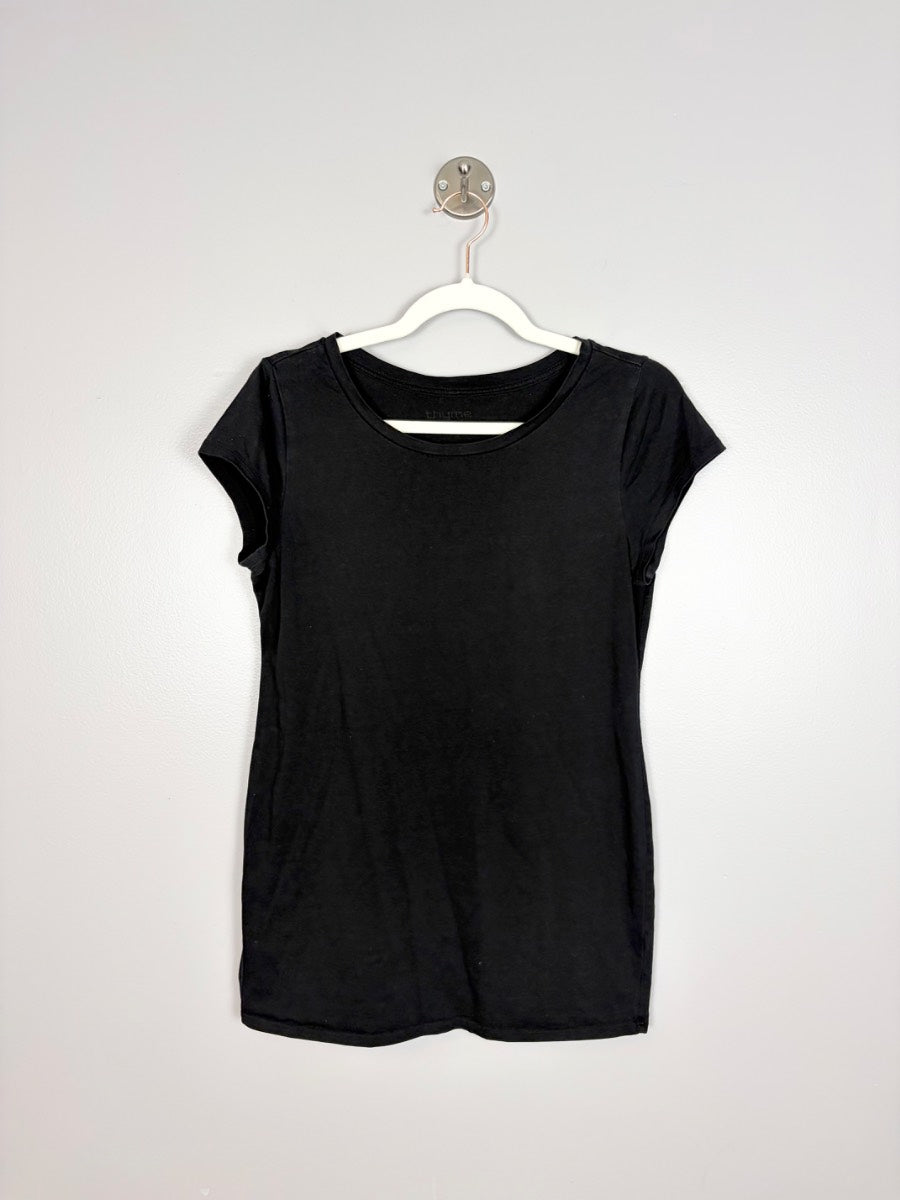 M - Thyme Basic Black Tee