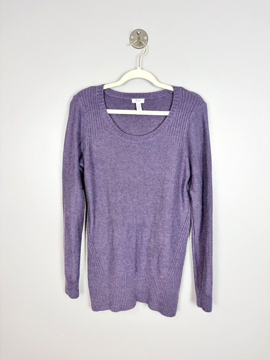 M - Thyme Plum Knit Sweater