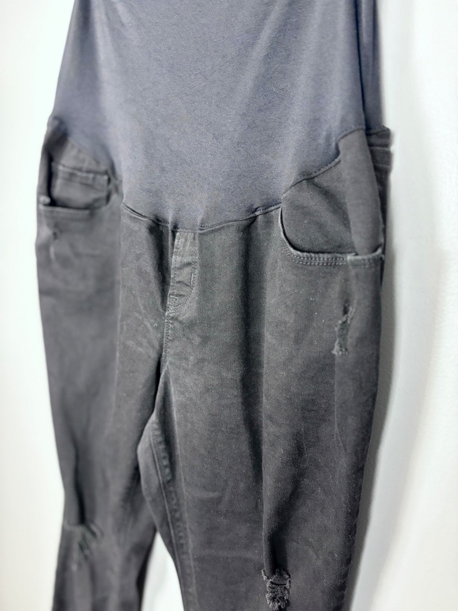 XL/16 Long - Old Navy Black Distressed Jeans