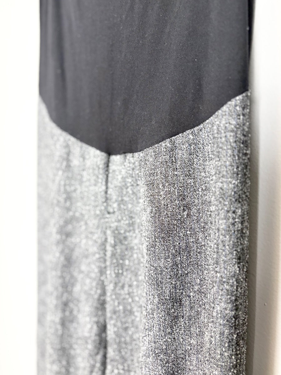 M - Thyme Grey Marled Wide Leg Dress Pants
