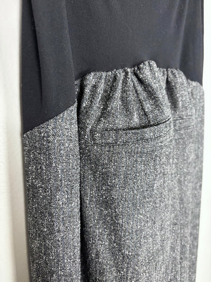 M - Thyme Grey Marled Wide Leg Dress Pants