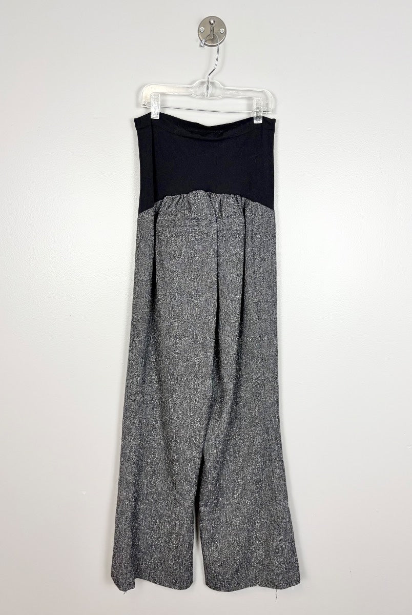 M - Thyme Grey Marled Wide Leg Dress Pants