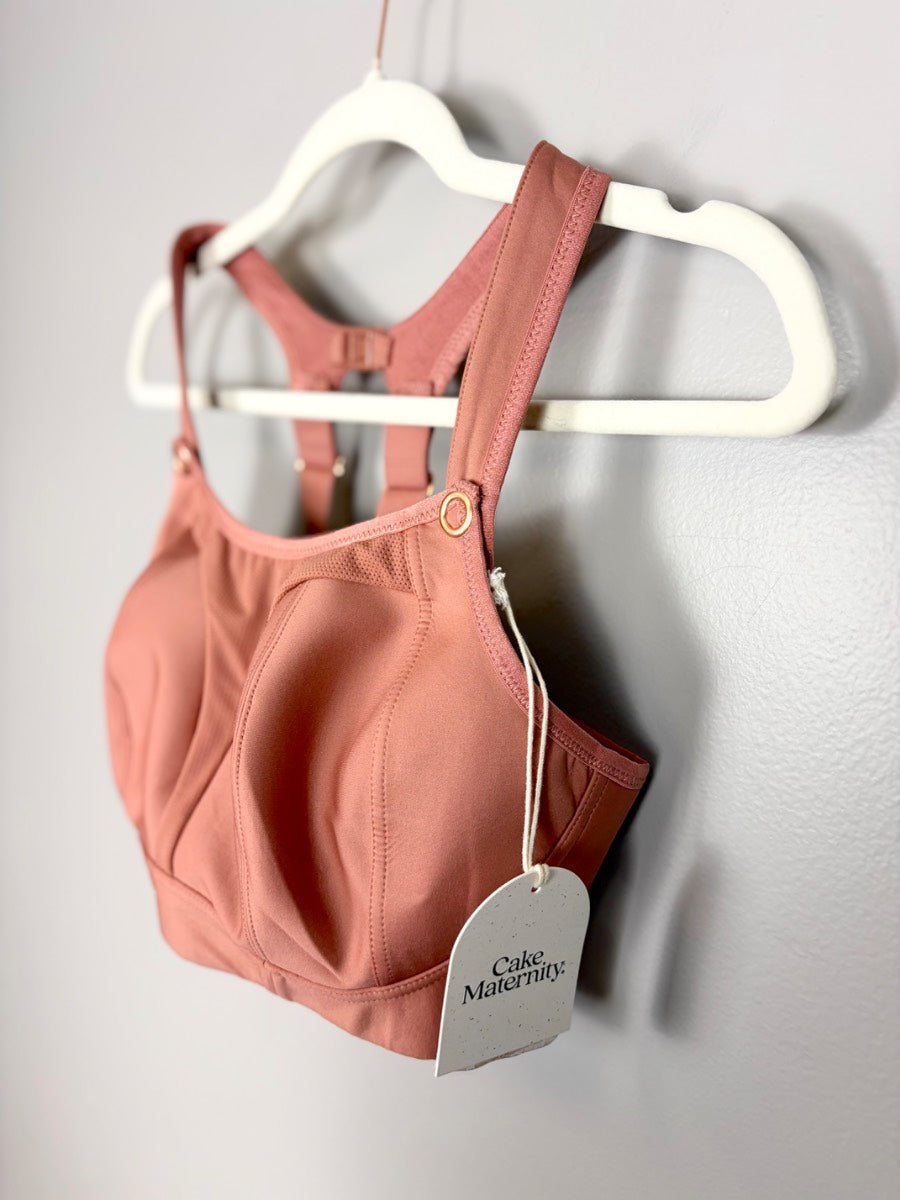 L - Cake Coral Nursing Sports Bra