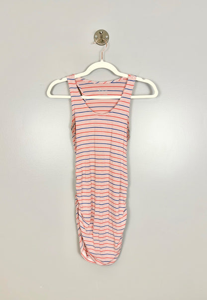 S - Thyme Pink Striped Racerback Tank