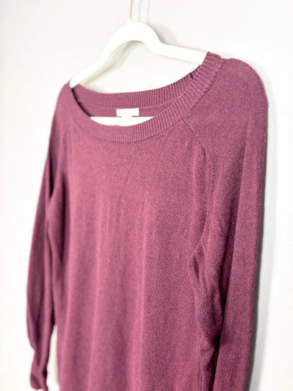 L - H & M Wine Knit Sweater