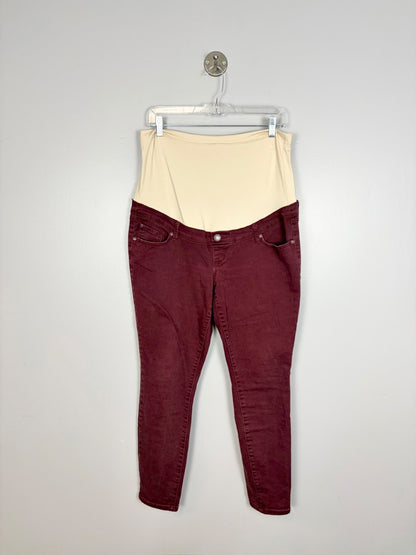 L - Makers of True Originals Burgundy Skinny Jeans