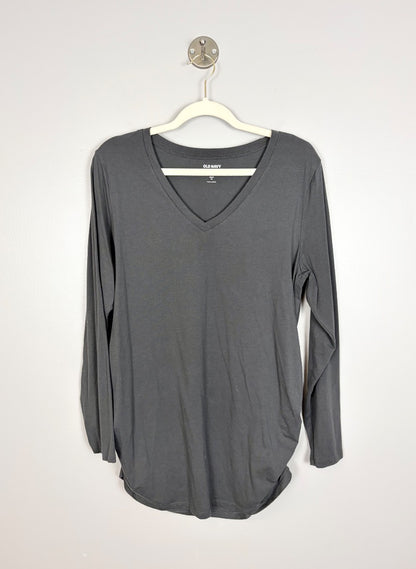 XL - Old Navy Dark Grey V-neck Long Sleeve Top