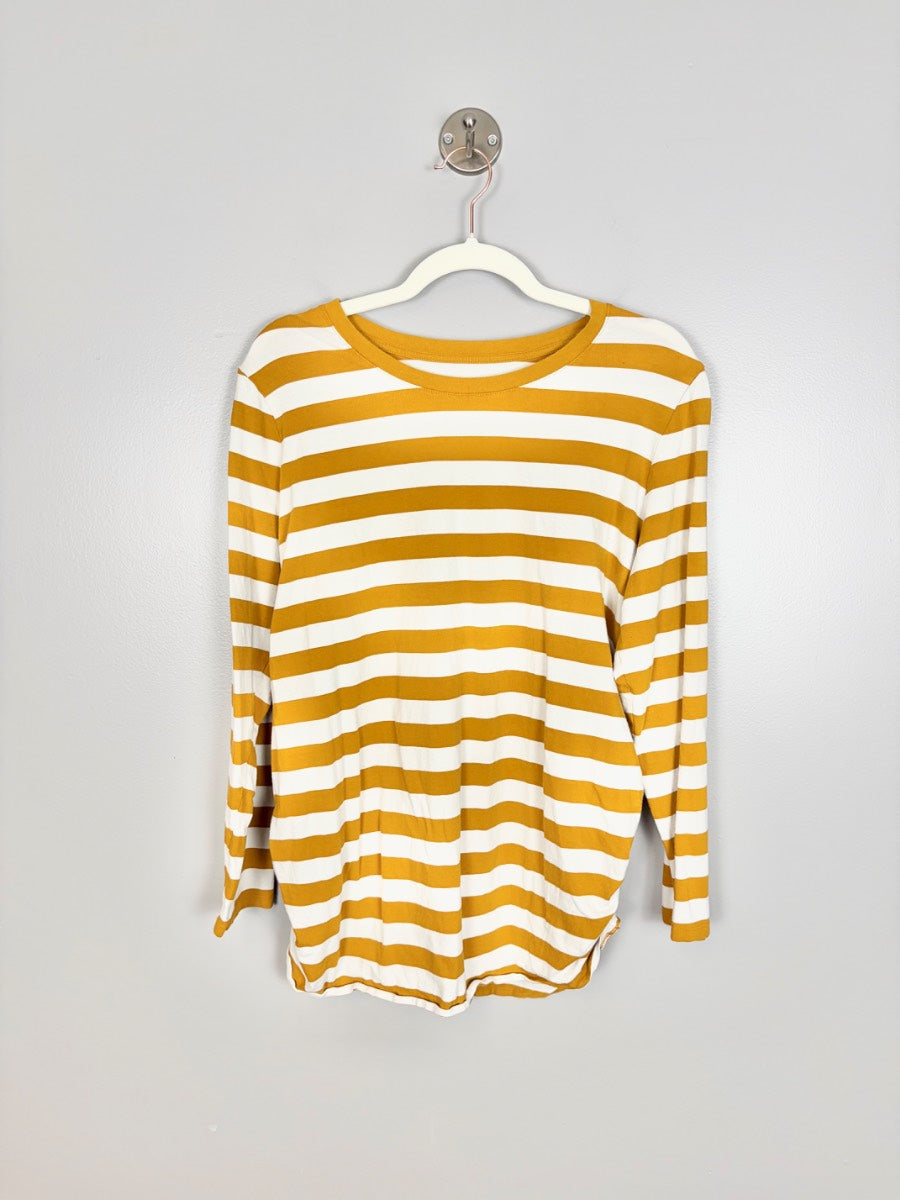 XL - Old Navy Mustard Striped Long Sleeve Top