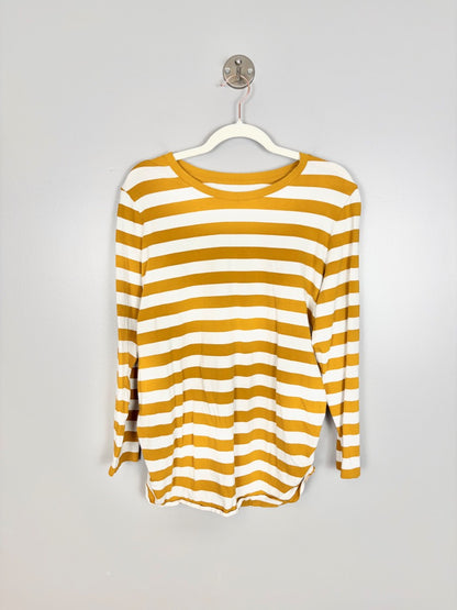 XL - Old Navy Mustard Striped Long Sleeve Top