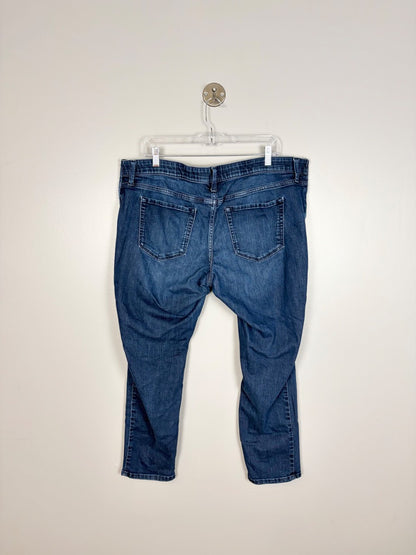XL - Ingrid & Isabel Dark Wash Low Panel Skinny Maternity Jeans