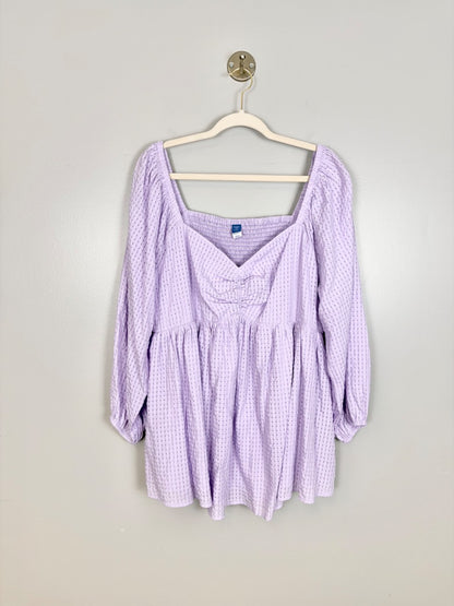XXL - Old Navy Lavender Smocked Blouse