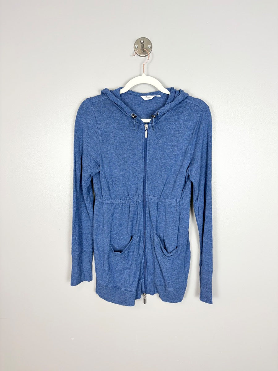 S - Thyme Periwinkle Zip Hoodie