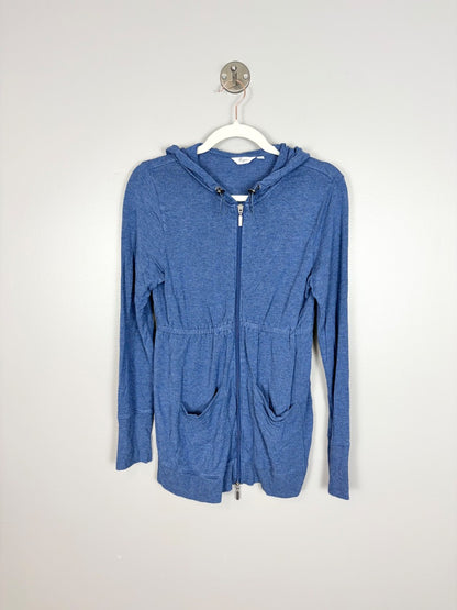 S - Thyme Periwinkle Zip Hoodie