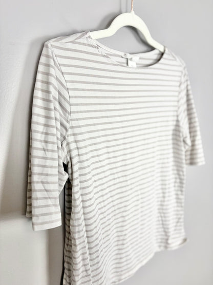 M - H & M Striped Boxy Tee