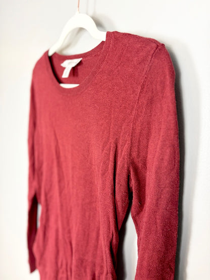 M - Motherhood Red Knit Sweater