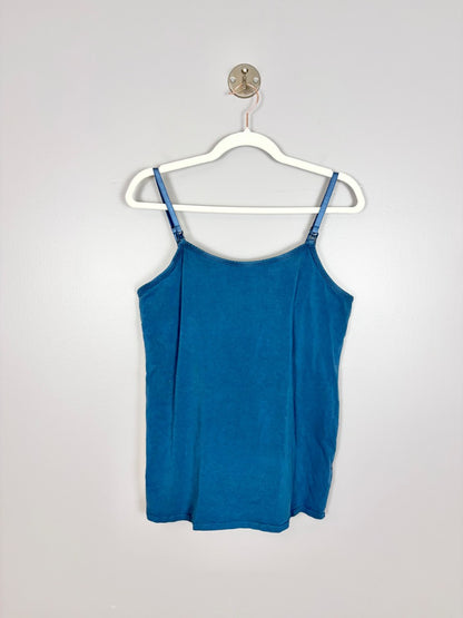 L - Thyme Blue Cami Nursing Tank