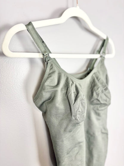 L - Cake Silken Sage Nursing Cami Tank