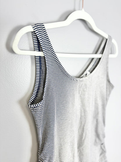 M - Motherhood Striped Reversible Tank Top
